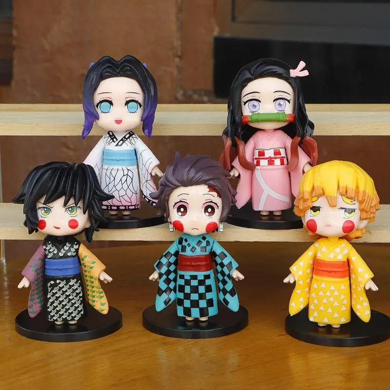 

Demon Slayer Anime Cartoon Doll Figure Giyu Tomioka Goods Surrounding Collection Exquisite Desktop Decorations Blind Box Toys