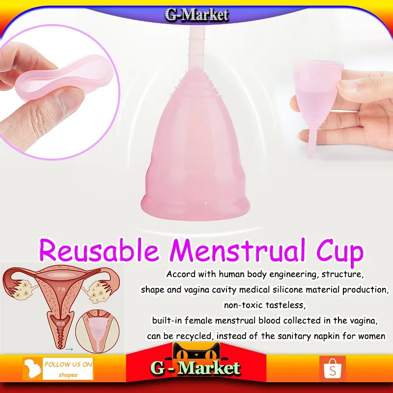 

Reusable Silicone Menstrual Cup Foldable Period Soft Medical Diva Cup Leak-Proof Feminine Hygiene Product Tampon Alternative