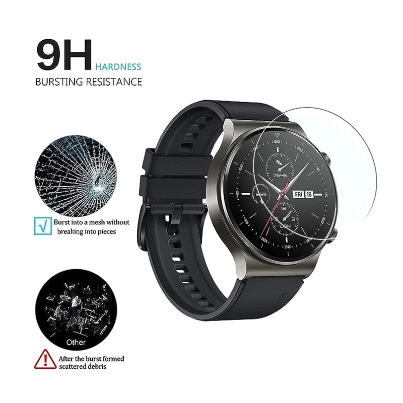 Tempered Glass Screen Protector For Huawei Watch GT 2 Pro Anti-scratch 9H Hardness HD Protective Film  For Huawei Watch GT2 Pro