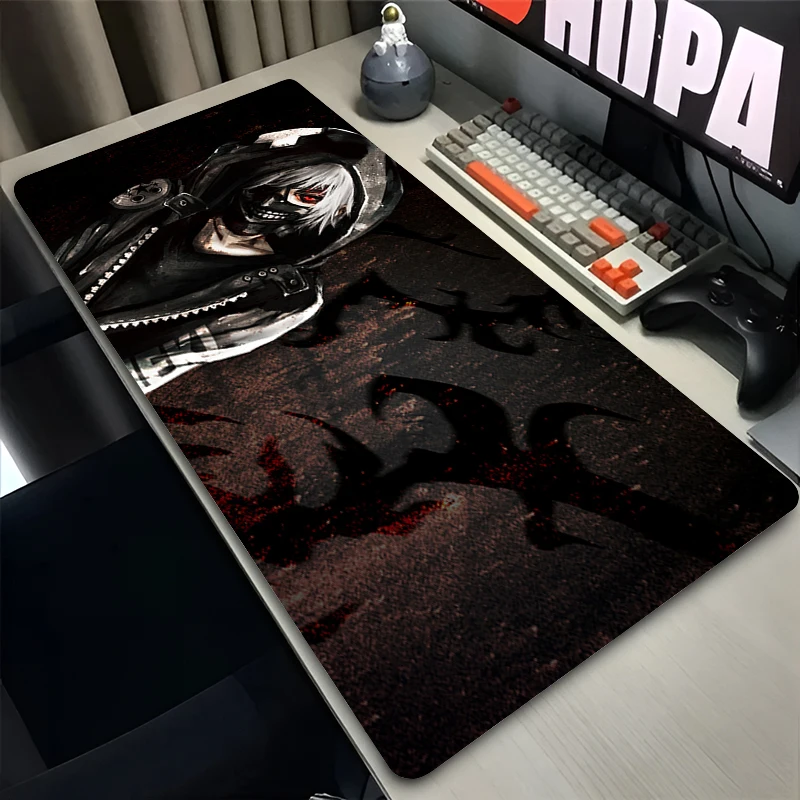 Large Mouse Pad T-tokyo Ghoul Kaneki Ken Anime Desk Mat cool keyboard pad Laptop Gaming Accessories XXL E-sports Gamer Mousepad