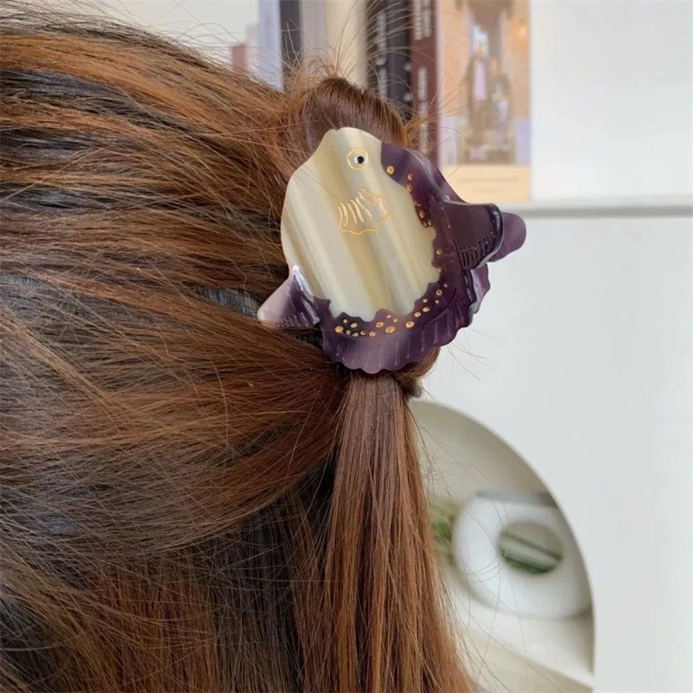 

Fashion Sea Lion Seal Acetate Hair Clip Geometry Ponytail Clip Ocean Animal Shark Clip Novetly Lovely Creative Hair Claw Travel