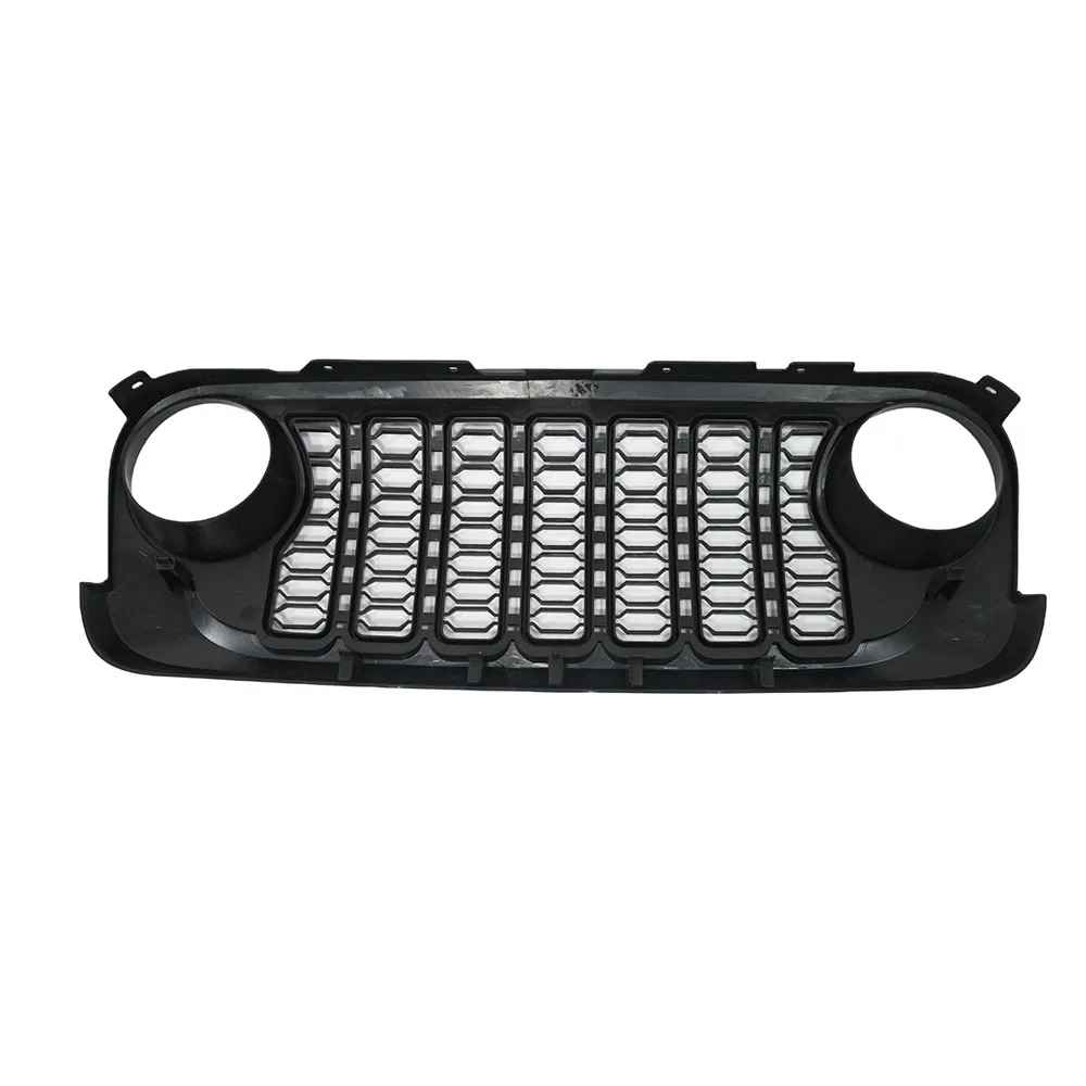 Car Guard Grid Matte Black Mesh Grills Car Front Grille For Jeep Wrangler JK 2007-2017 Auto Offroad Exterior Accessories