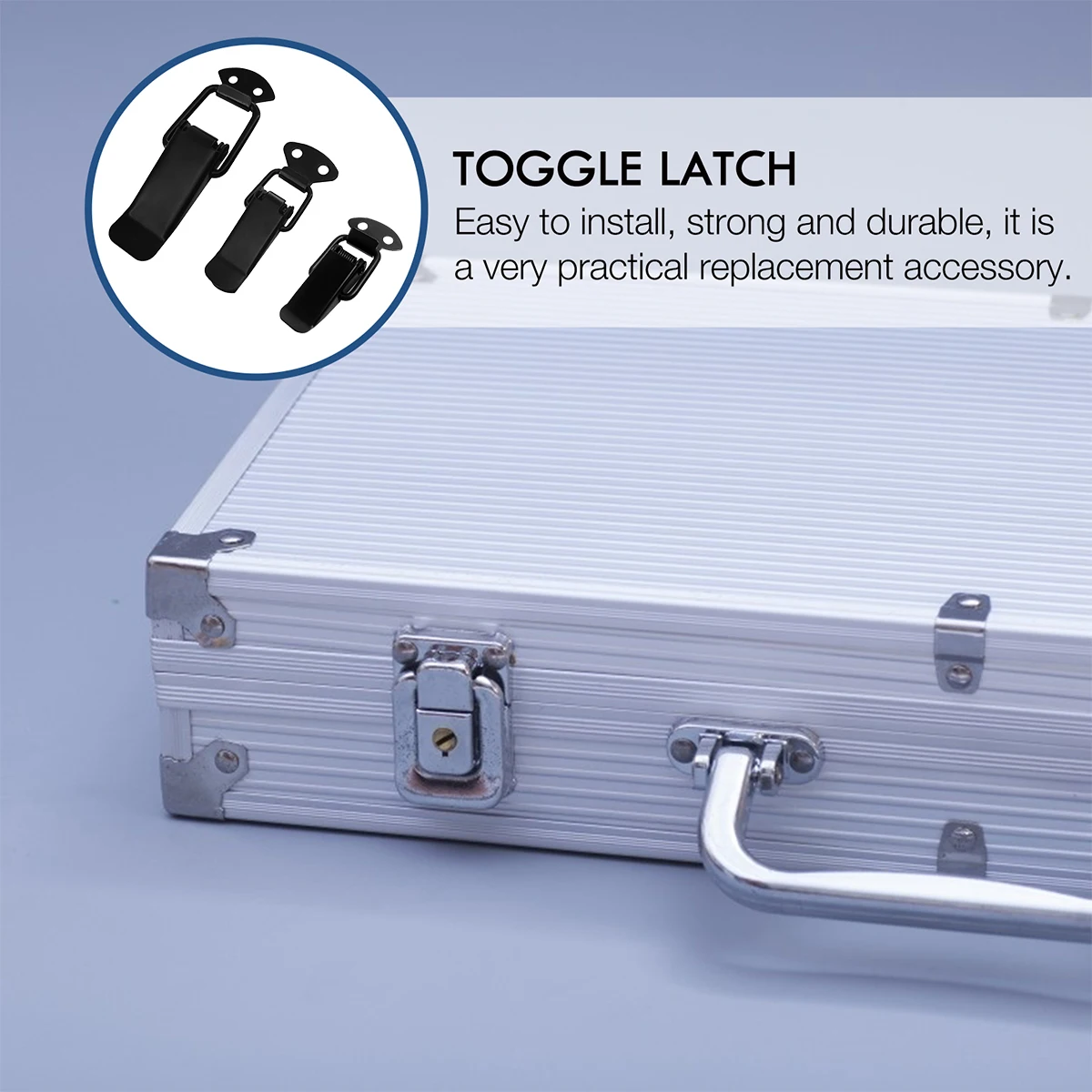 

12Pcs Metal Spring Buckle Durable Luggage Lock Buckle for Suitcase Wooden Box Latch Practical Safety Suitcase Spring Latch