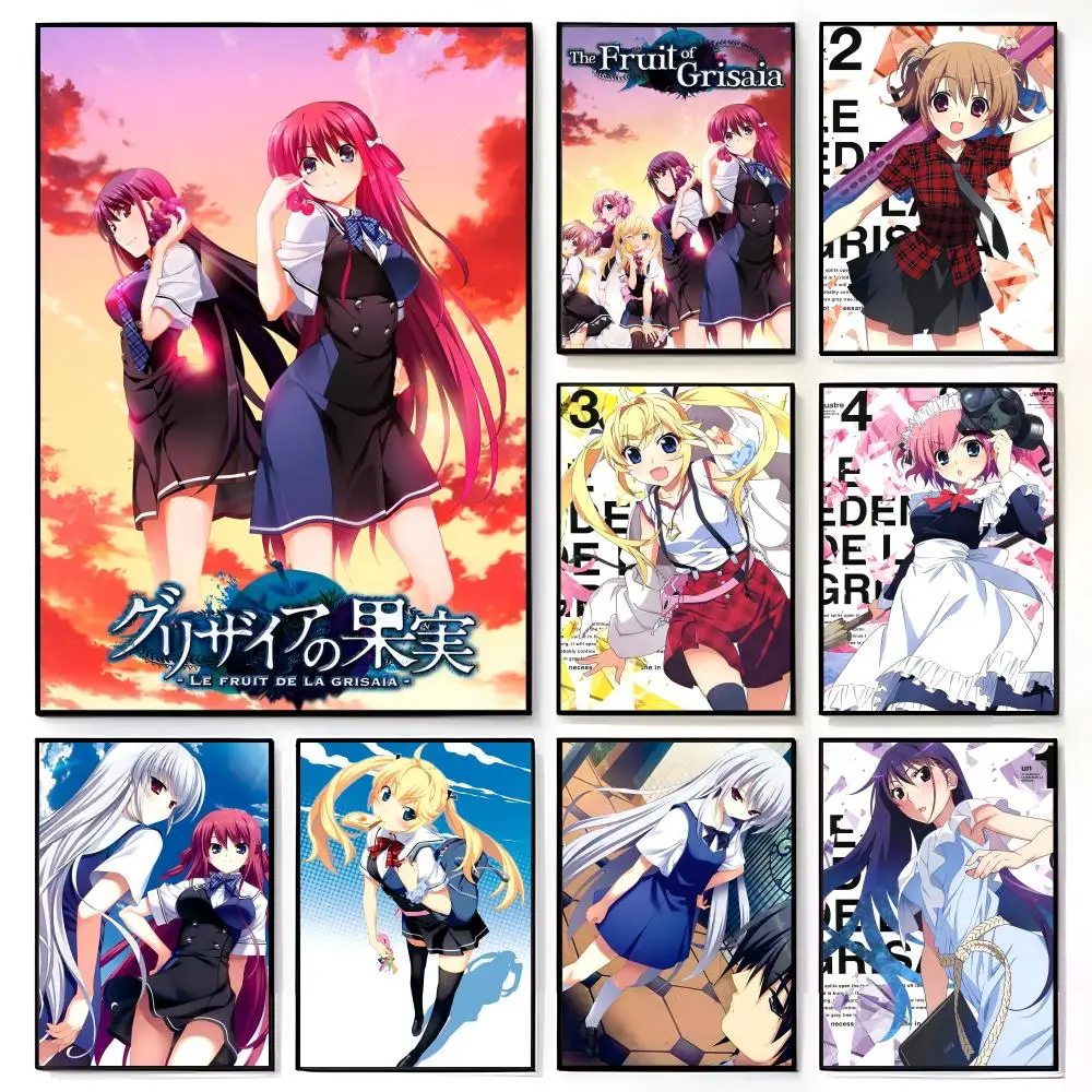 Dramatisches visuelles Anime-Poster „The Fruit of G-Grisaia“, amerikanisches Filmmural, Wanddekoration für Zuhause, Kinderzimmer, Druck