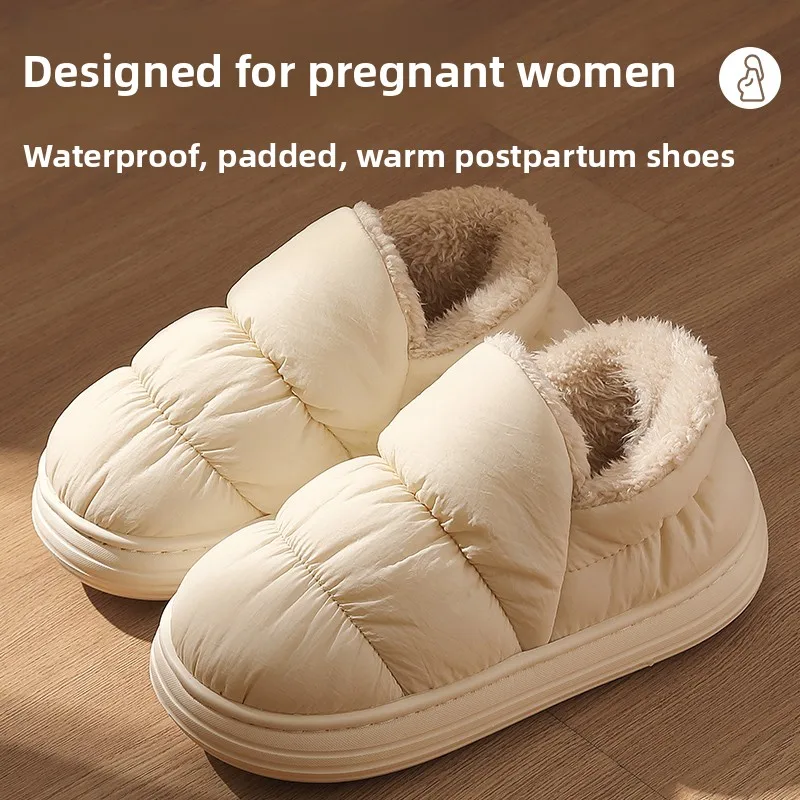 

Women's Cotton Slippers Fall Winter New Sle Thi Bot Indoor Home Warm Anti-slip Moon oe Outdoor Wear Casual Sle