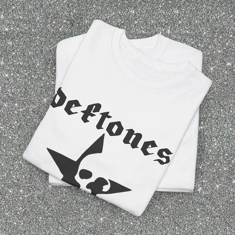 Summer Deftones Print Y2K SloganT-Shirt Men Women Fashion Hip Hop Streetwear Harajuku Short Sleeve Plus Size T Shirt Unisex