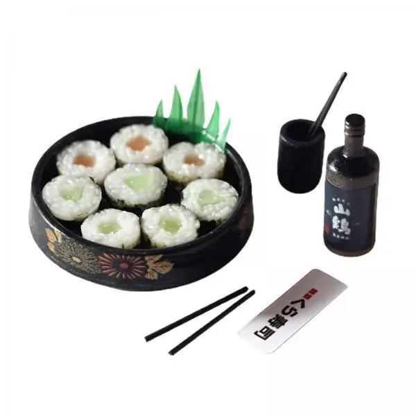 

Resin Dollhouse Miniature Sushi Seafood Noodle Plate Kitchen Accessories 1 12 Scale for Mini Toy Room