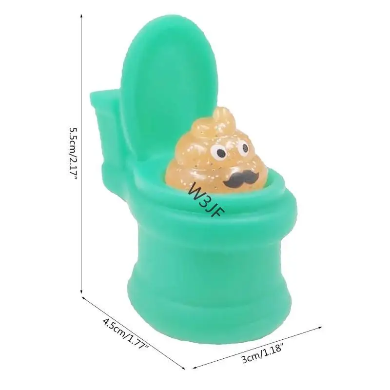 W3jf juguetes compresalios descompresión juguete alivio estrés inodoro caca inodoro juguete pvc juguete con apariencia