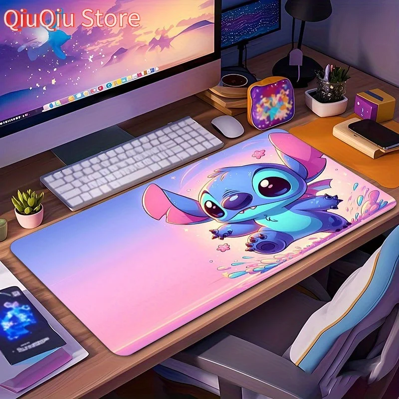 

1pc Stitch Gaming Mouse Pad - Vibrant Gradient Design, Non-Slip Rubber Base, Washable Desk Mat for Office & Esports Fans, Ultima