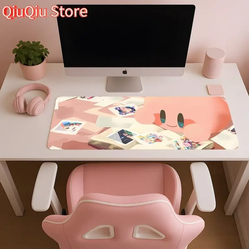 قابس طاقة Poyo: قم بشحن يومك باستخدام لوحة ماوس Kirby المعدية، 8 مقاسات، أضواء RGB، حصيرة مكتب XXL، لوحة ماوس لطيفة، حصيرة لطيفة، #1