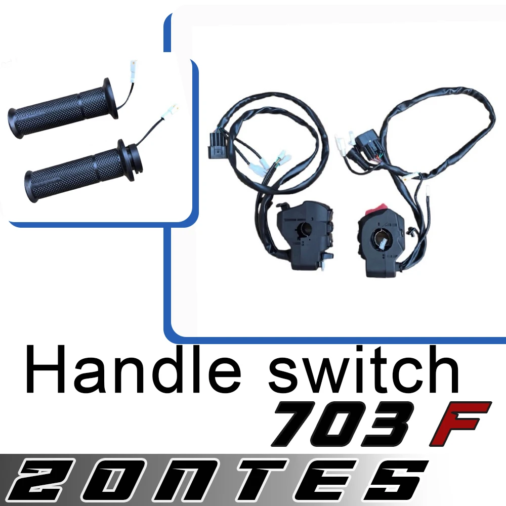 

For ZONTES 703F left and right handlebar switch ignition switch horn light switch button flameout switch set