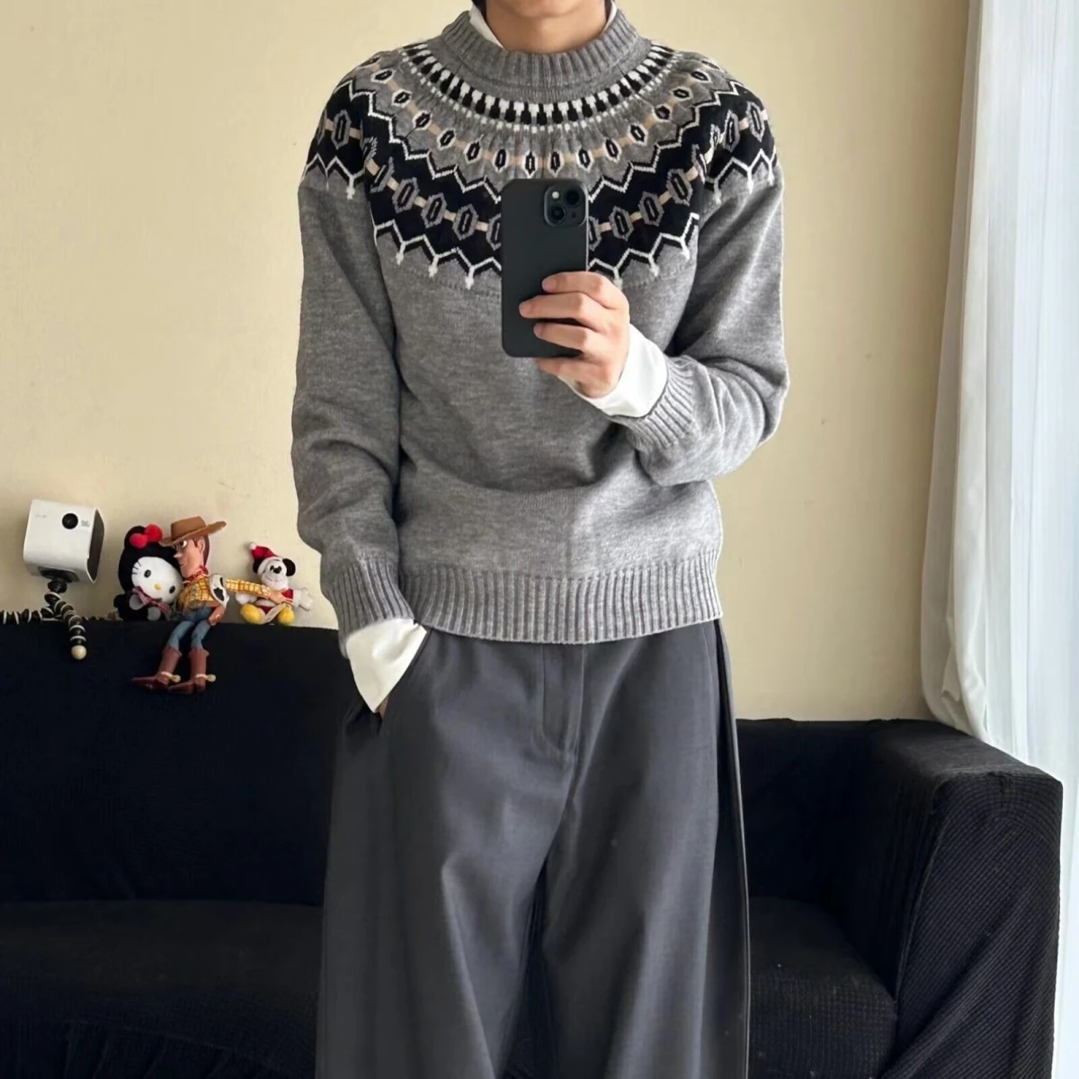 

Sli round Ne вязаный свитер, мужской базовый слой, модный осенне-зимний облегающий топ, повседневная одежда из полиэстера Quali