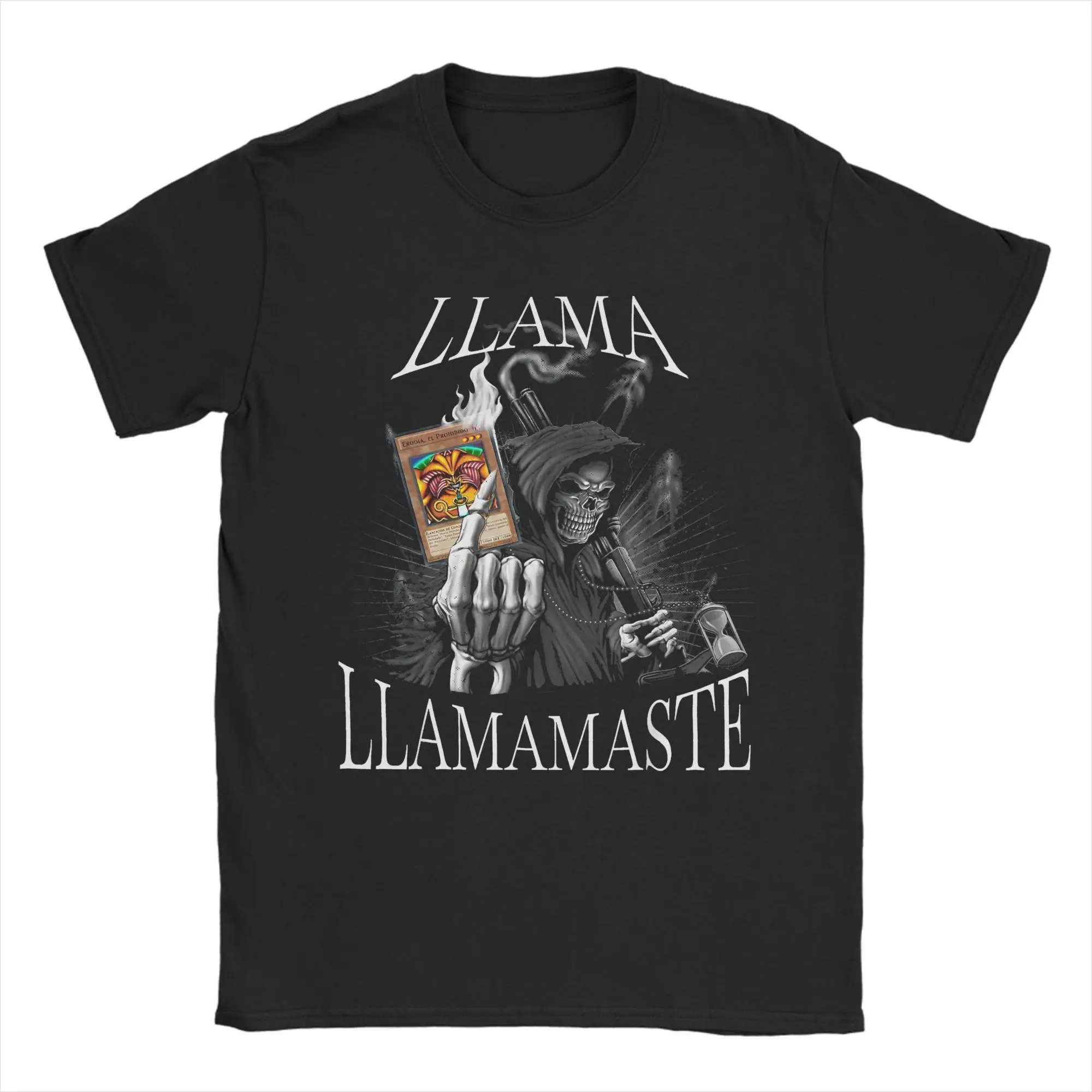 Calacas chidas gym Men T Shirts Llama llamamaste llama mas temprano Awesome Tees Short Sleeve Round Neck T-Shirts Cotton Clothes