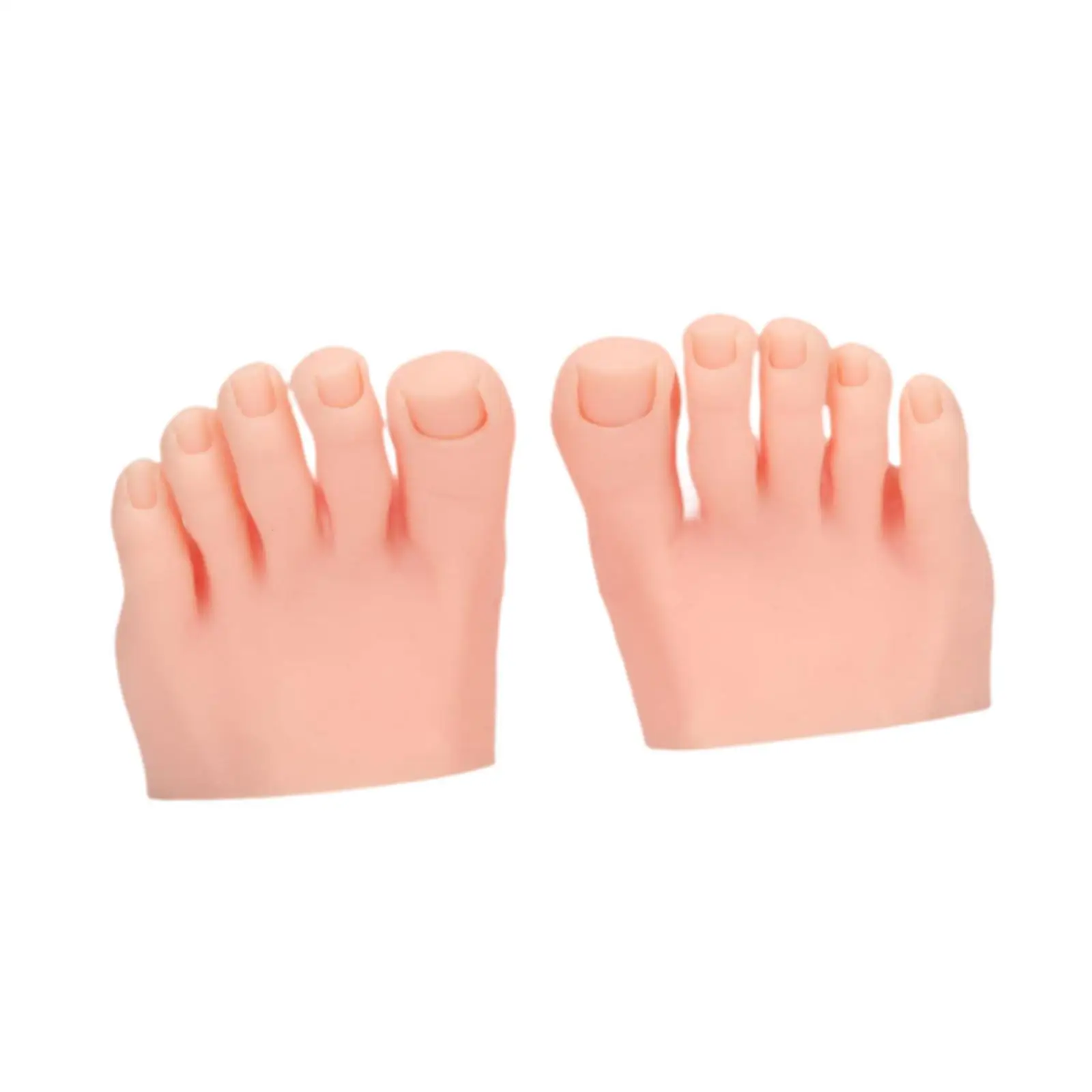 Flexible Silicone Fake Foot Model for Nails Practice Art Mannequin Half Foot Design Movable Training Tool for Pedicure Teaching