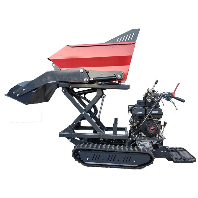 Diesel Mini / Portable All-Terrain Hill Climbing Crawler Transporter & Self-Dumping Dump Truck Hydraulic Lift view 2
