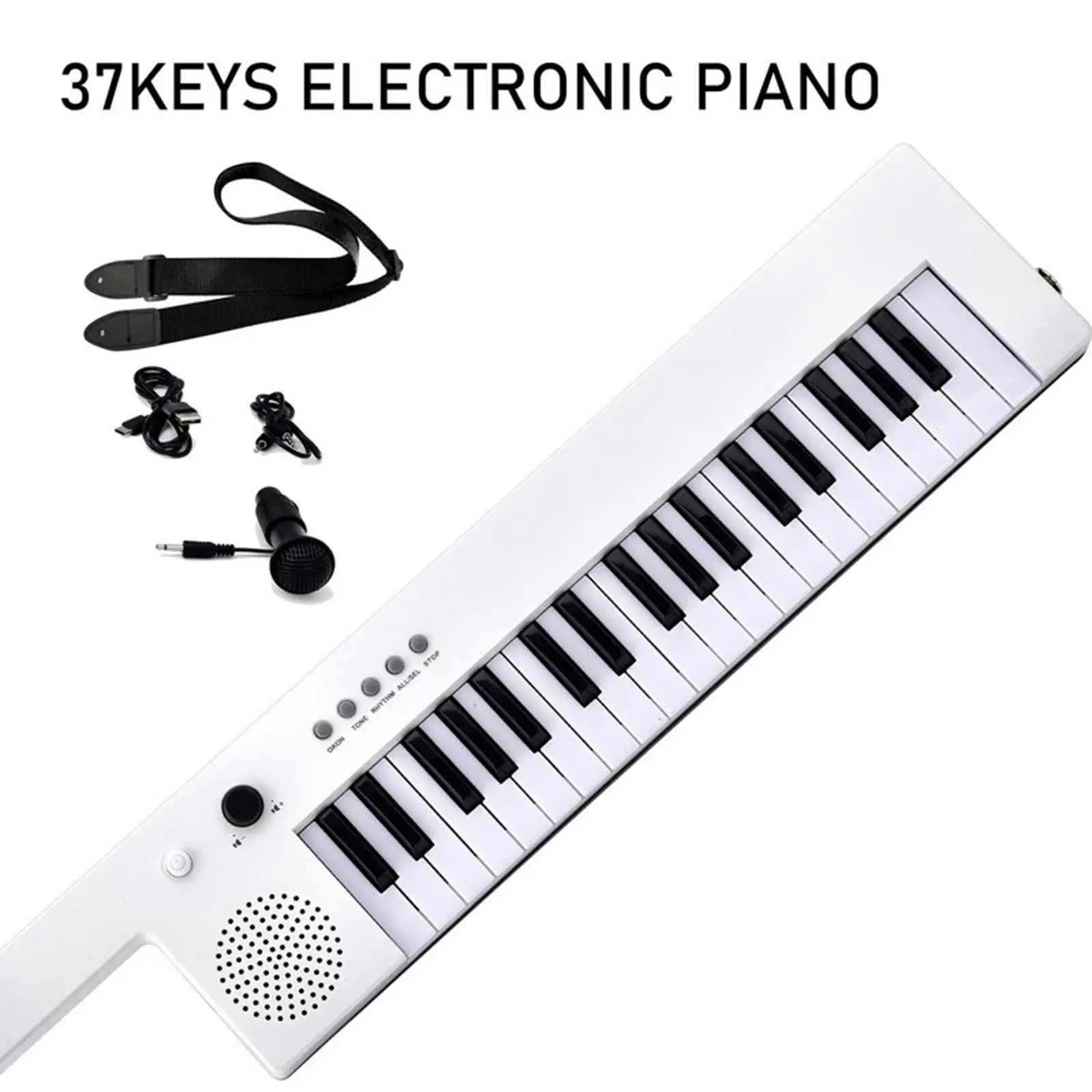 Childrens Electronic Piano 37 Key Musical Keyboard Toy with Microphone Gift