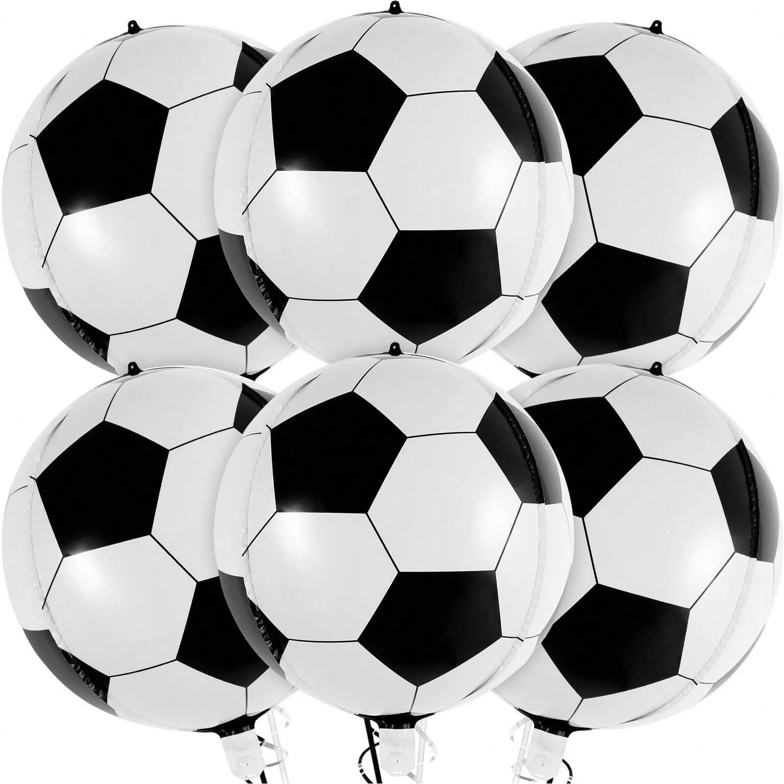 6 قطع 22 بوصة 4D بالونات كرة القدم زينة حفلات كرة القدم بالونات احباط كرة القدم زينة حفلة عيد ميلاد كرة القدم #1