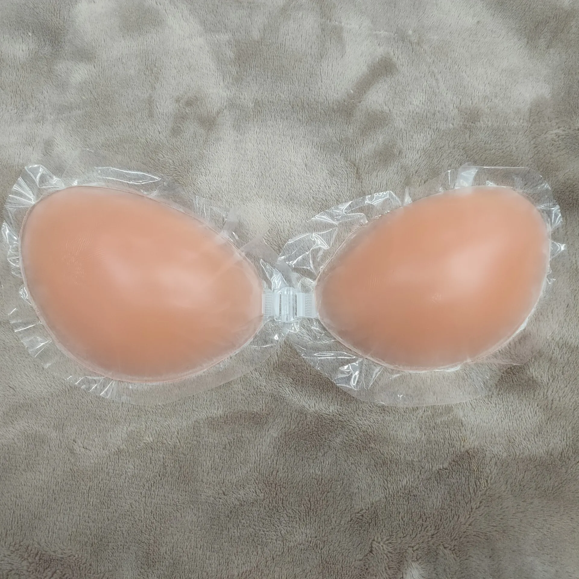 Self-Adhesive Invisible Silicone Woman Push Up Bust Front Closure Gel Backless Thick Massage Cup Sticky Bra