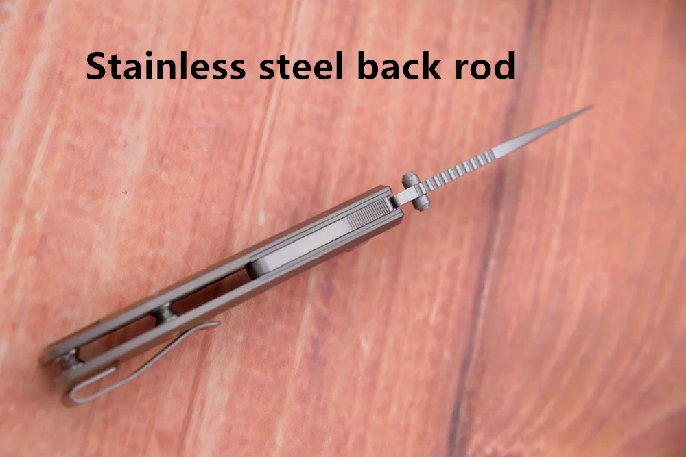 Flytanium Arcade Shark JUFULE hecho titanio Micarta rodamientos de cerámica bolsillo EDC herramienta Camping caza pescado cuchillo plegable al aire libre