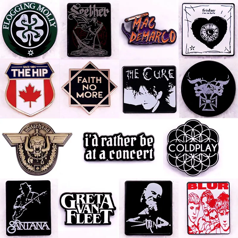 

New Rock Band Enamel Pin Music Album Punk Badge Brooch Fan Collection Jewelry Gift Clothing Bag Accessories