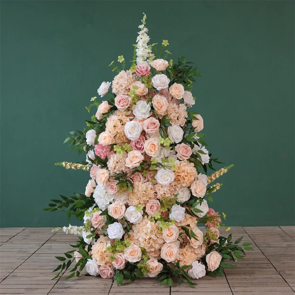 Birthday Party Fleur Artificielle Decoration High Quality KT Board Silk Artificial Flower Arrangements Champagne Flowers FL2619