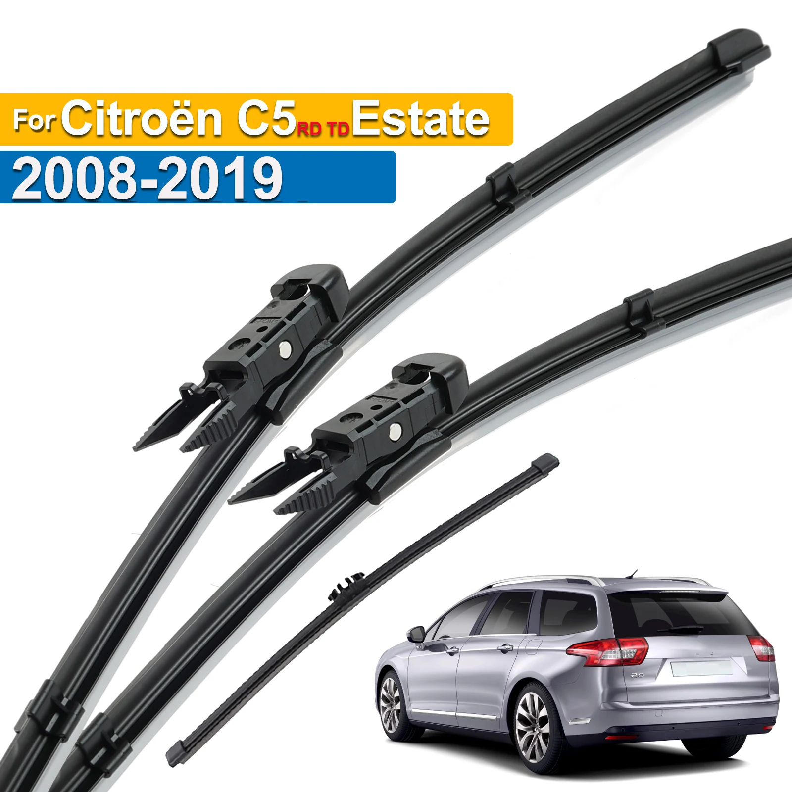 

Комплект щеток стеклоочистителя Erick's Wiper LHD для Citroen C5 Estate 2008-2019 Щетки для лобового стекла 28 "22" 10"