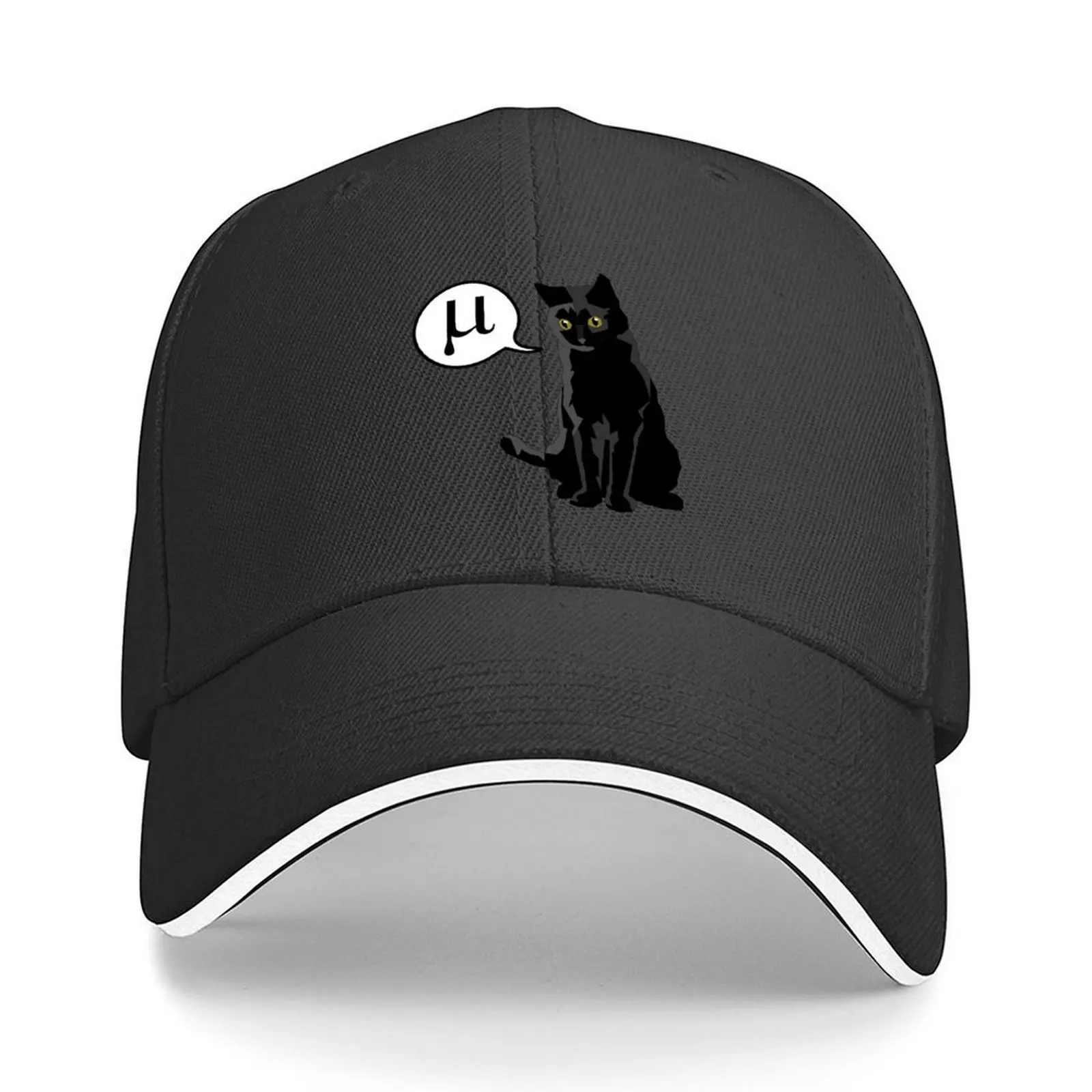 

Physics Black Cat Mu Meow Baseball Cap Anime designer cap Sun Hat For Children Golf Hat For Women 2025 Men's