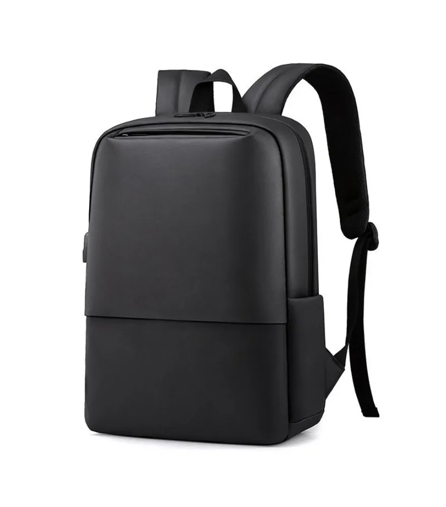 

Full leather film backpack Computer backpack can be set with tie rod Large capacity business backpack