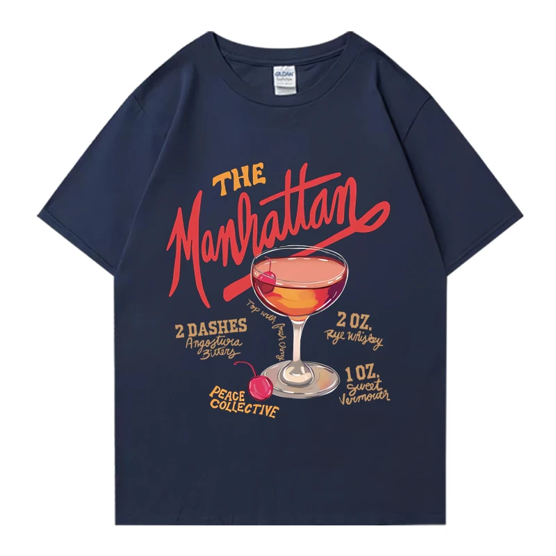 Heißer Verkauf Manhattan Schwergewicht Vintage T-Shirt Männer Frauen lässig übergroße Kurzarm T-Shirts Unisex lustige reine Baumwolle Tops