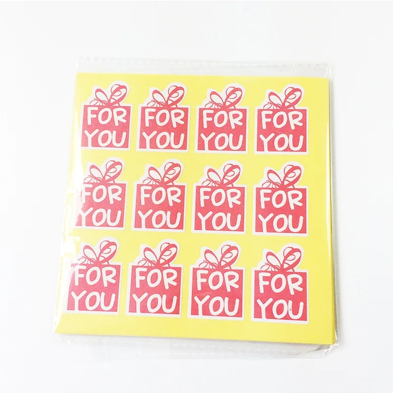 120PCS  Pink 'for you' packing label Handmade Products multifunction stickers Gift stickers for Wedding seals