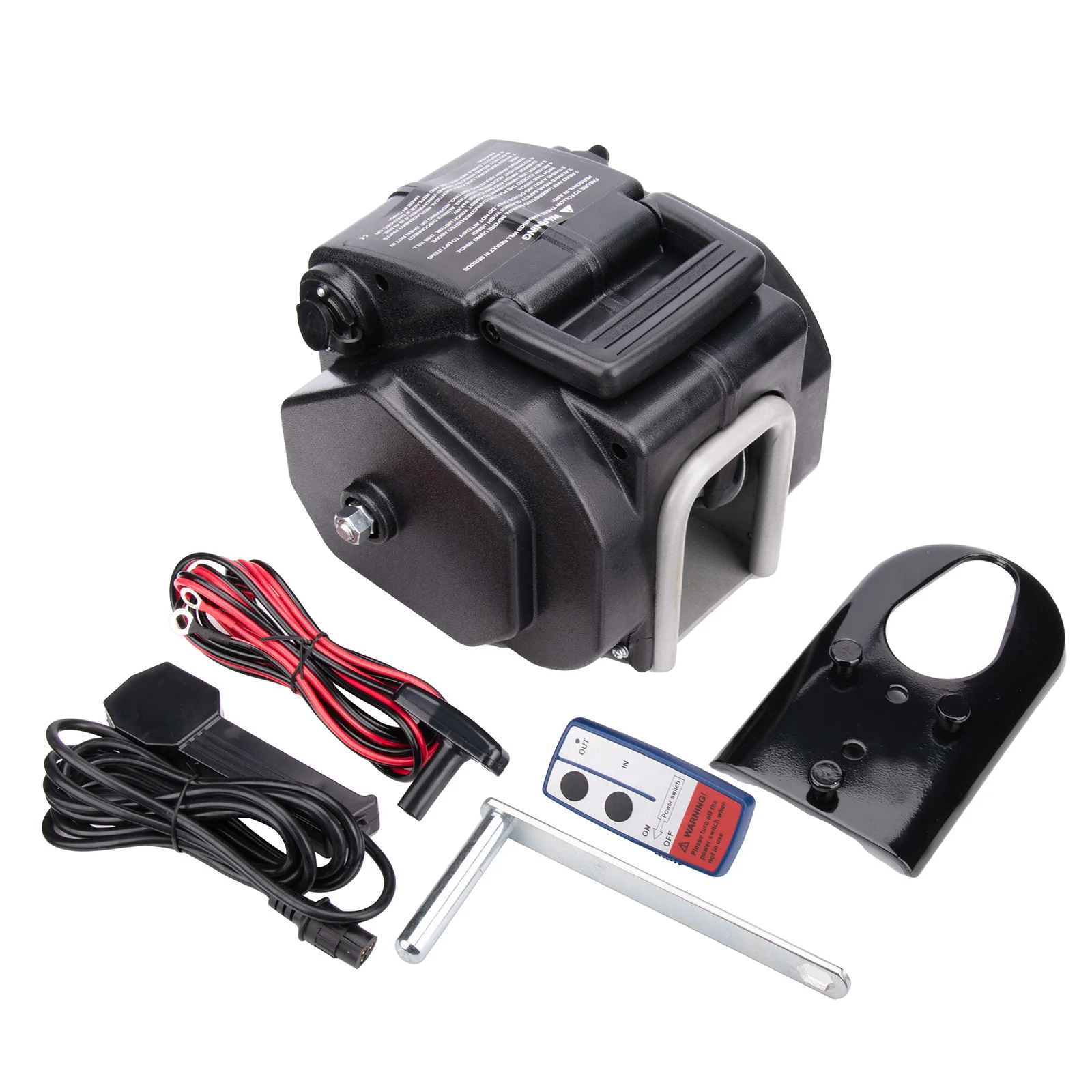 

Электрическая портативная лебедка для лодочного прицепа 12В 3500 фунтов с беспроводным пультом дистанционного управления