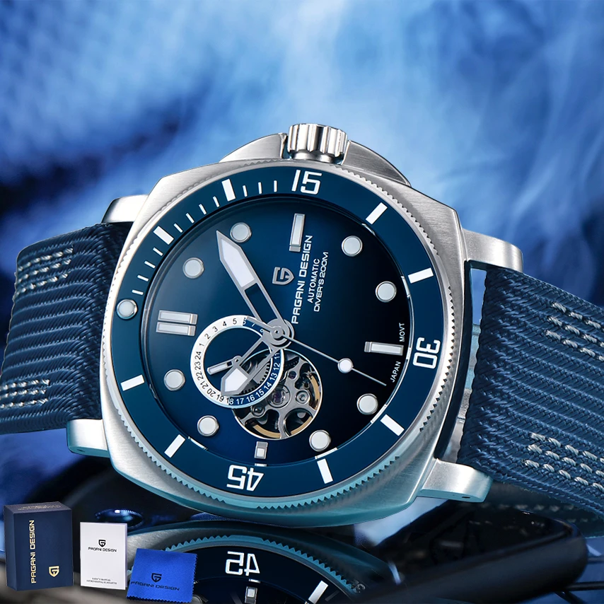 

PAGANI DESIGN 2026 New Luxury Men's Watches Mechanical Automatic Watch For Men 200M Diving Wrist watch Stainless Steel+with box