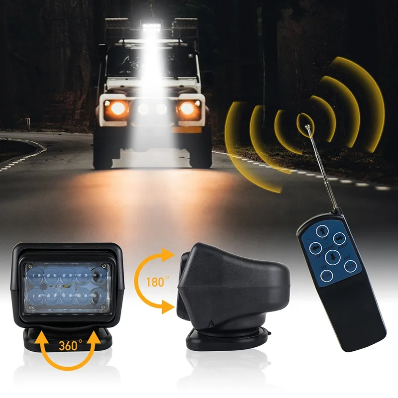 50W marine search light led light 12/24V wireless spotlight boat truck off-road