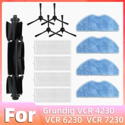 Compatibile per Grundig VCR 4230, VCR 6230, VCR 7230 parti di ricambio per aspirapolvere Robot spazzola laterale principale filtro HEPA Mop Pad di ricambio