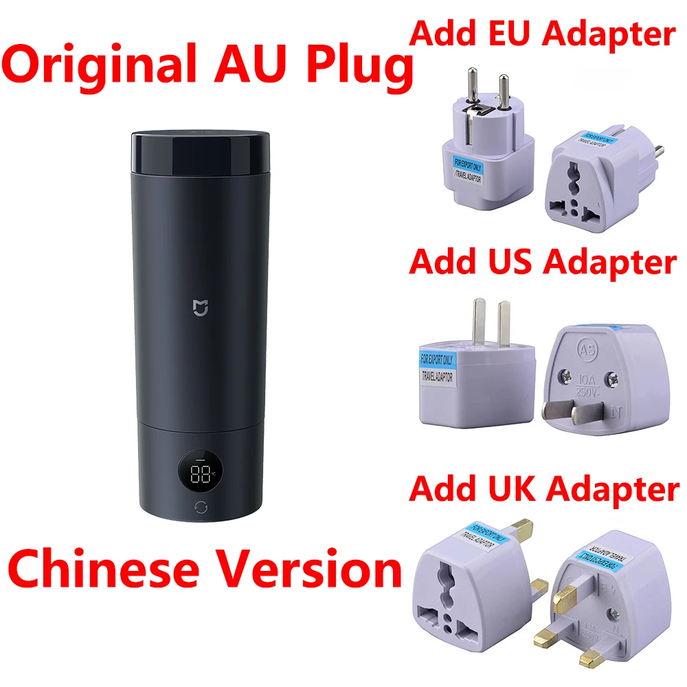 Originele MIJIA Draagbare Elektrische Waterkoker 2 Thermosbeker Snelle Waterkoker 350ml Slimme Temperatuur Geïsoleerde Waterkoker Reizen (CN)