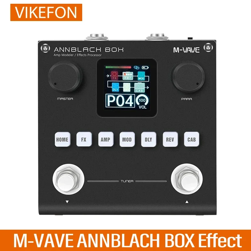 M-VAVE Blackbox Guitar / Bass AMP Modeler Multi Effects Processor Rechargeable for Electric Guitar Bass