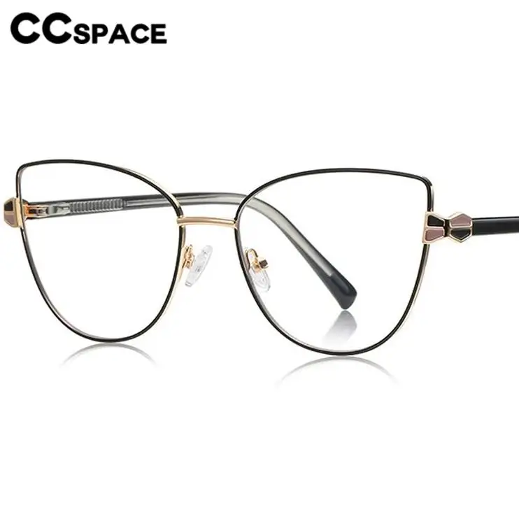 Damskie metalowe okulary do czytania kocie oko moda wysokiej jakości zawias sprężynowy okulary do starczowzroczności niestandardowe okulary korekcyjne # 303813