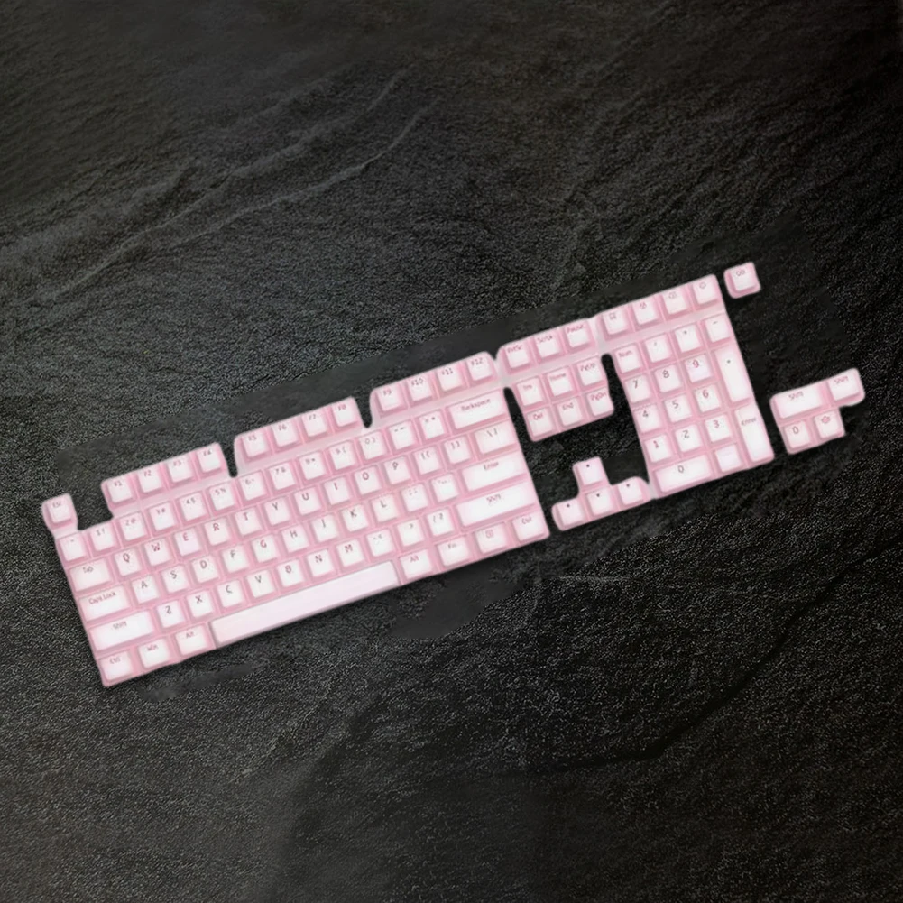 

104 Pcs Backlight Key Cap Silicone Mechanical Keyboard Keycaps Set Silent Mechanical Keyboards Keycap for Mechanical Keyboards