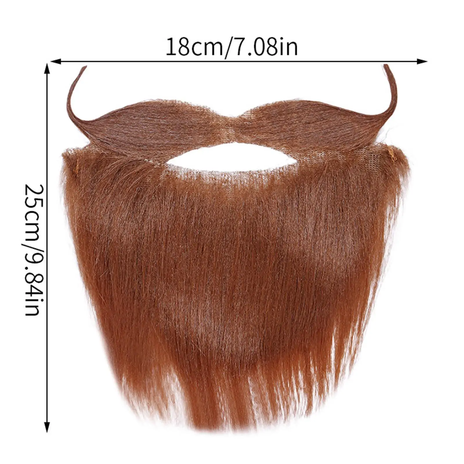 Costume de cheveux du visage, fausse moustache réaliste pour spectacle sur scène, Festival pour hommes