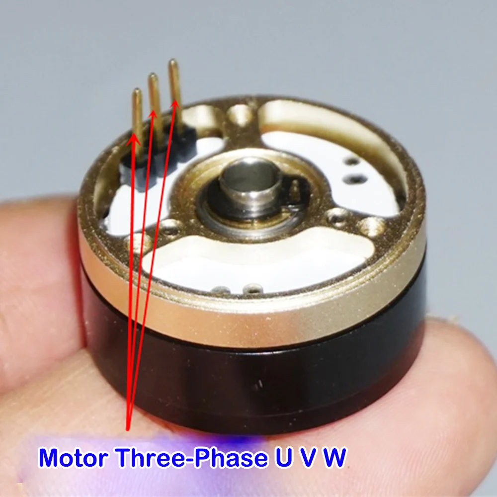 DC 12V Micro PTZ Motor 28MM Outer Rotor Brushless Motor 330KV Double Ball Bearing 4mm Hollow Shaft Rotation Limit 290 Degrees