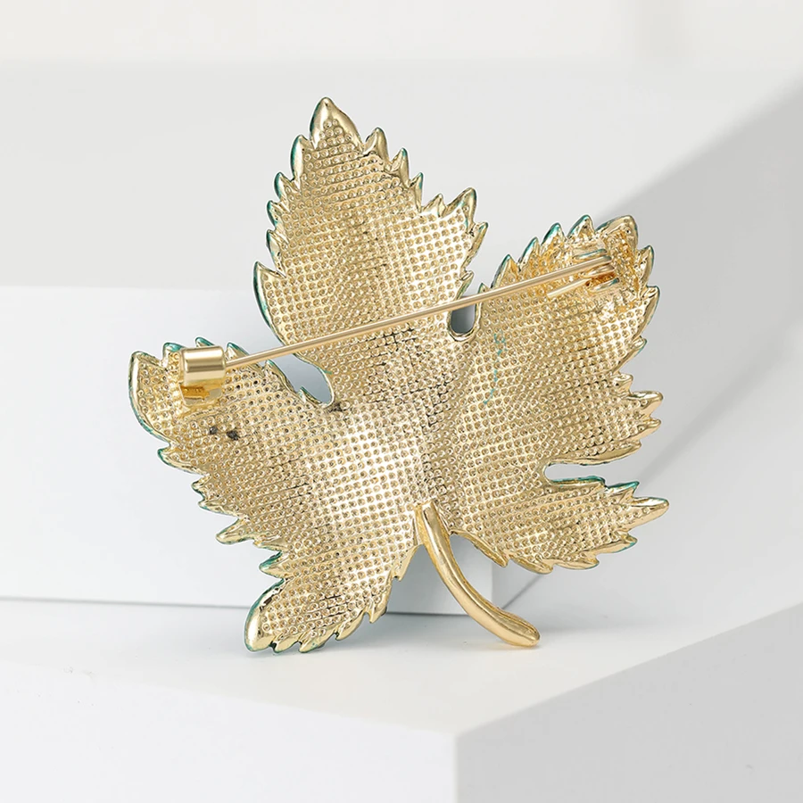Berry Women's Rhinestone Leaf Brooches Unisex Plant Pins Office Party Casual Accessories Gifts image 3