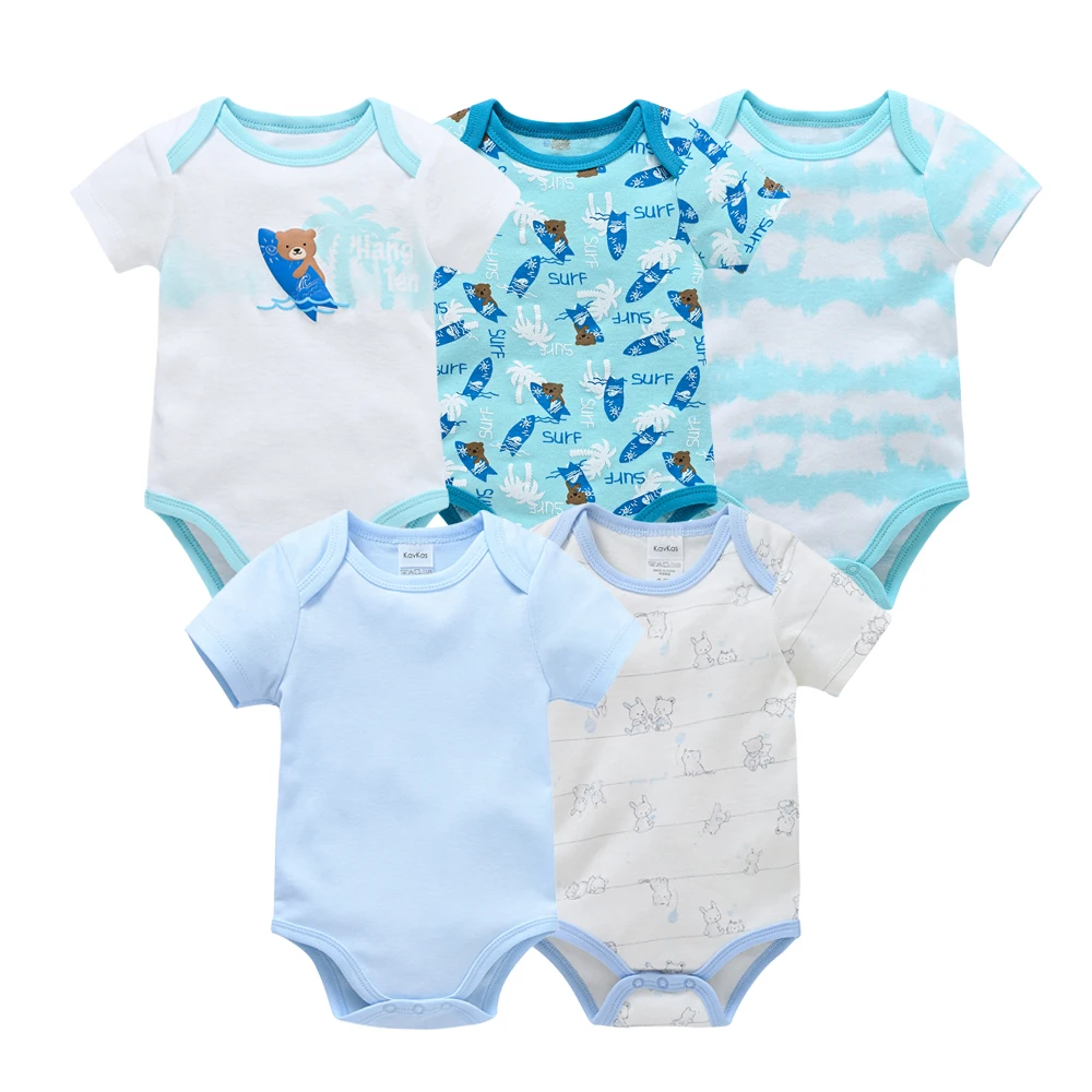 

3-5 Pcs /Lot Baby Clothes Boys Romper 100% Cotton Bebe Bodysuit Surfing Infant Clothing Outfit Jumpsuit Short Sleeve Clothes