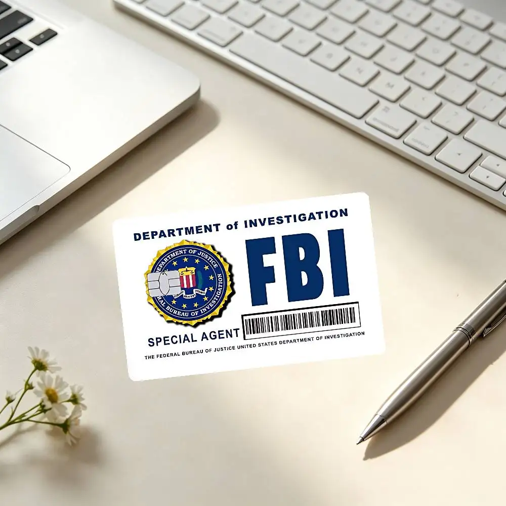 Police FBI Card Stickers Credit Card DIY Card Protector Stickers Waterproof Film Skin Cover