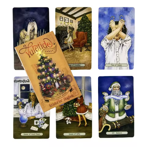 1pc Yuletide Tarot Cards Family Gathering Divination Deck Tarot Board Playing Game Cards