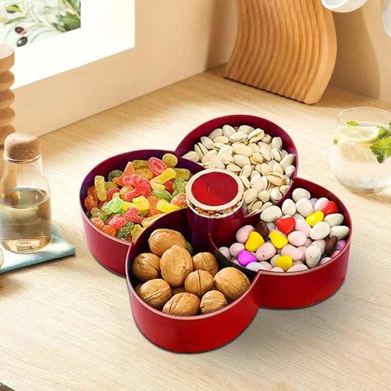 Snack Spinner Rotating Snack Box Portable Candy Seeds Organizer Storage Boxes Fruit Trays Snack Spinner Container For Kids