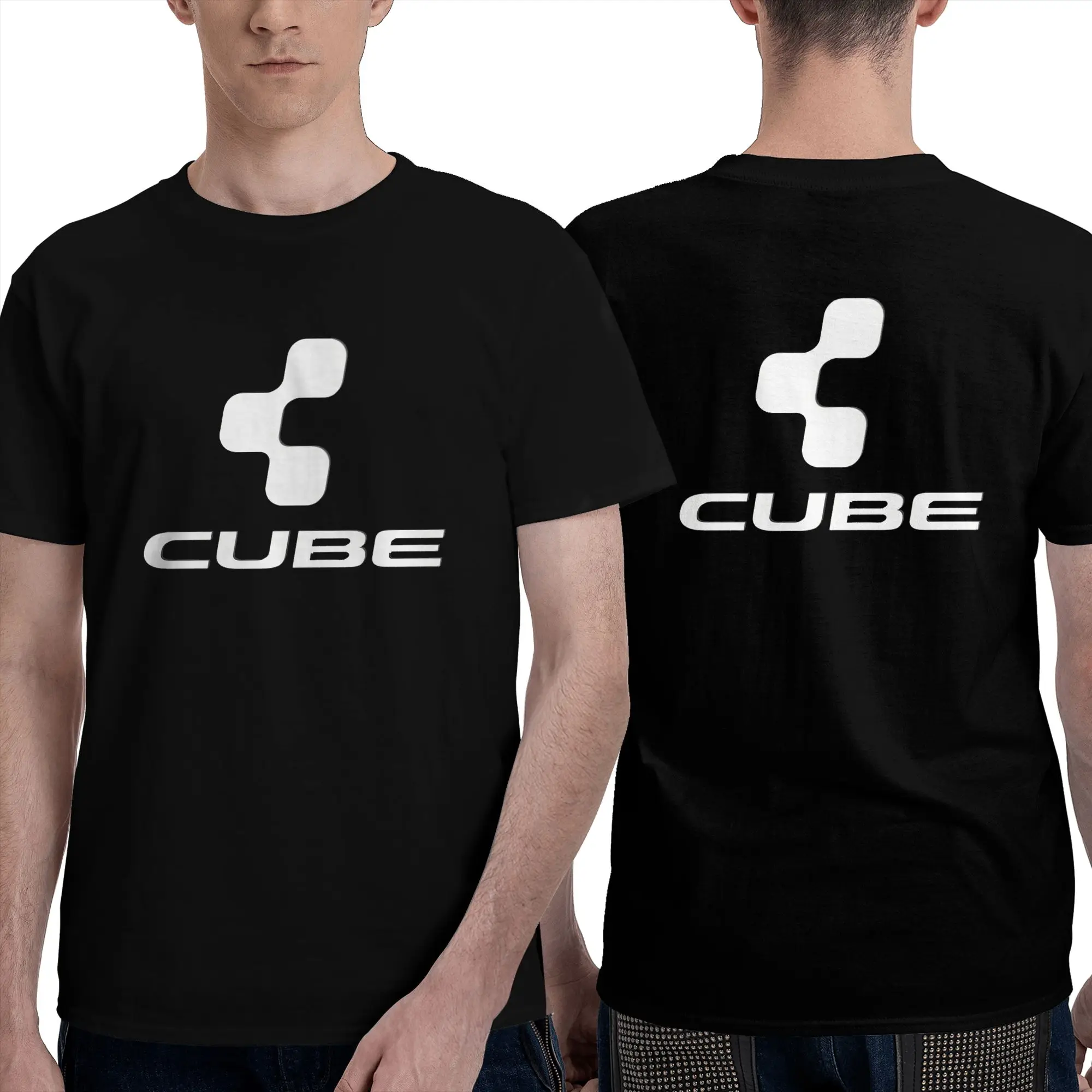 100% Cotton Cube Cycling Mtb Mountain Bike T-Shirt Men's Double Sided T Shirt Men O-Neck Summer Shirts Tops S-6XL
