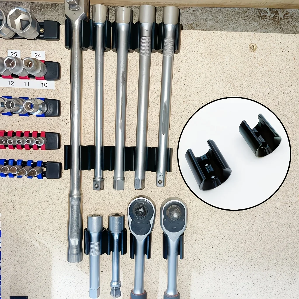 1/2pcs 3D Printed Extension Rod Wall Hanger, 1/2 Inch Ratchet Wrench Holder, Tool Storage Bracket, Home / Tool Organizer