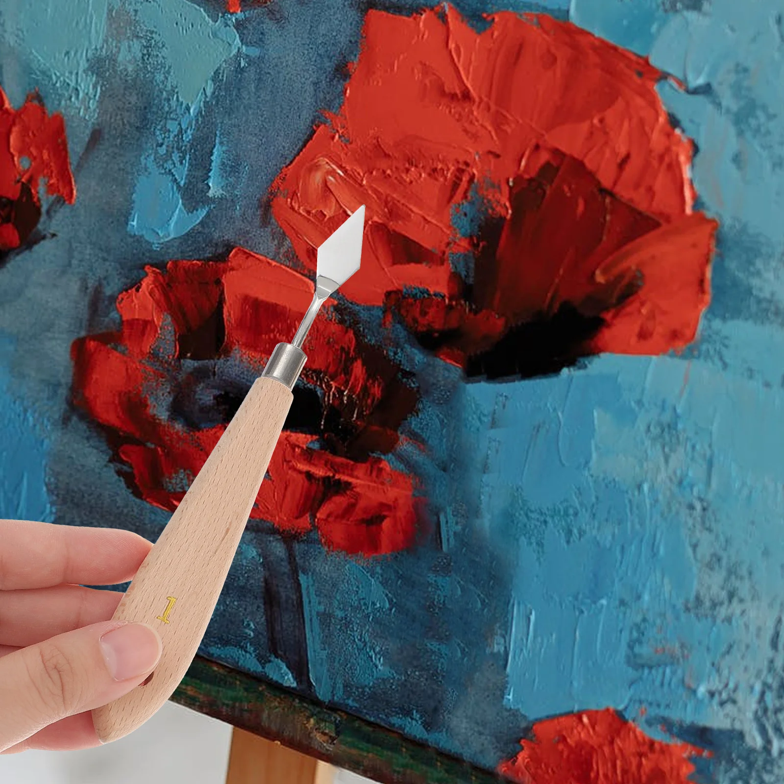 

4pcs Oil Scrapers Flexible Plastic Painting Tools Set For Canvas Spatula Palette, Painting Accessories, Art Supplies Kit