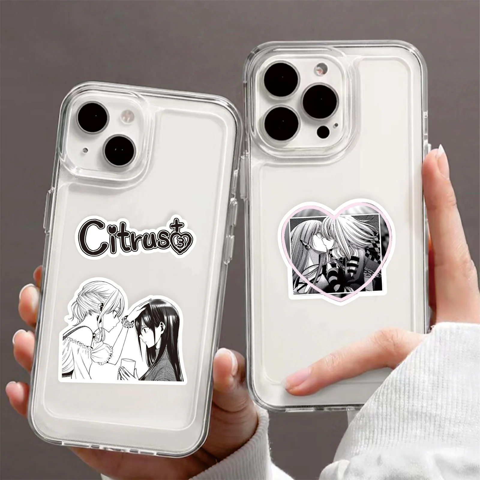10/40/80 Buah Stiker Kartun Les Citrus Dekorasi Stiker Hitam Putih DIY Skateboard Kulkas Notebook Ponsel Sepeda Hadiah Grafiti