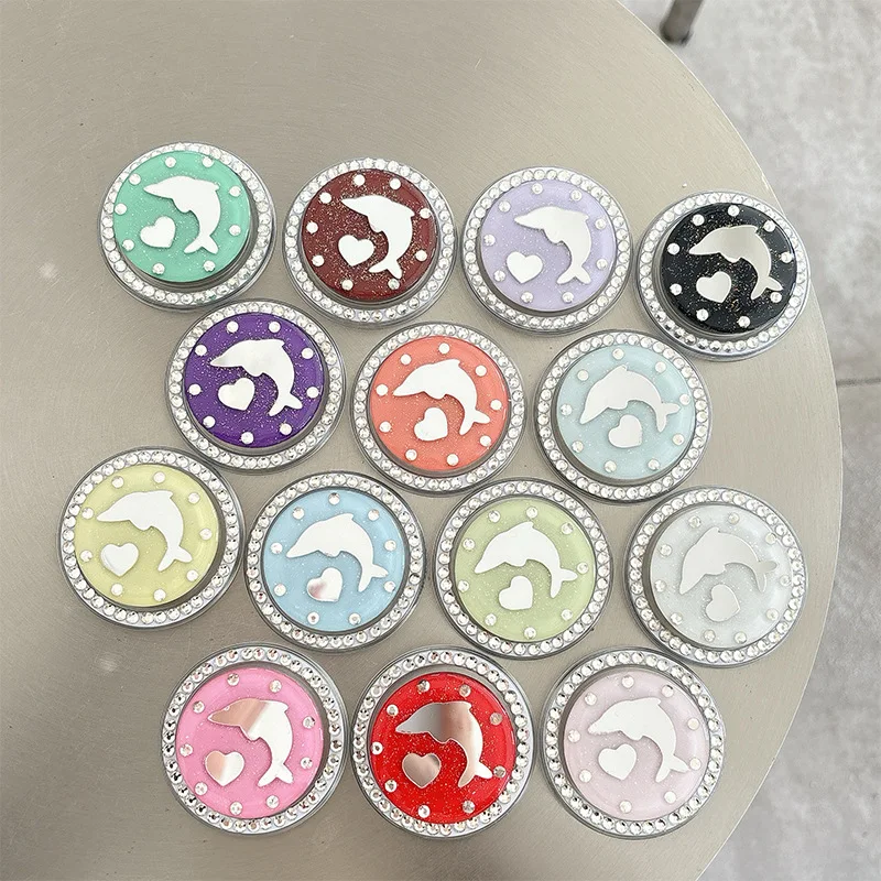 

Scalable Desktop Phone Airbag Holder Dolphin Love Mirror Creative Rhinestone Magnetic Ring Luxury Ring